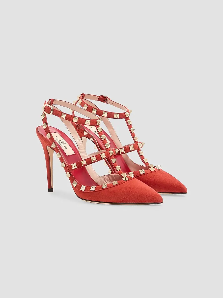 Valentino Women's Rockstud 100MM Suede Pumps | Thumbnail 2 Valentino Women's Rockstud 100MM Suede Pumps | Thumbnail 2