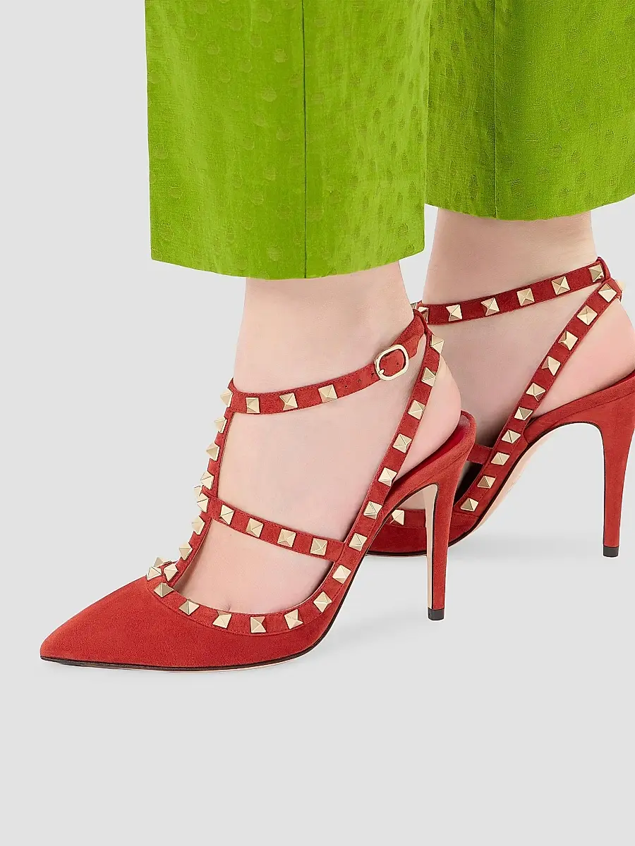 Valentino Women's Rockstud 100MM Suede Pumps | Thumbnail 7 Valentino Women's Rockstud 100MM Suede Pumps | Thumbnail 7