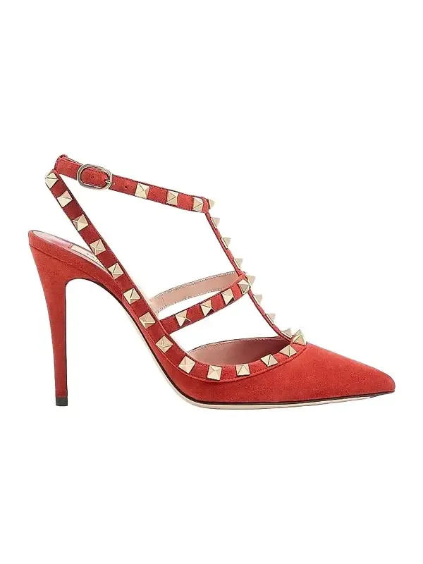 Women's Rockstud 100MM Suede Pumps Women's Rockstud 100MM Suede Pumps
