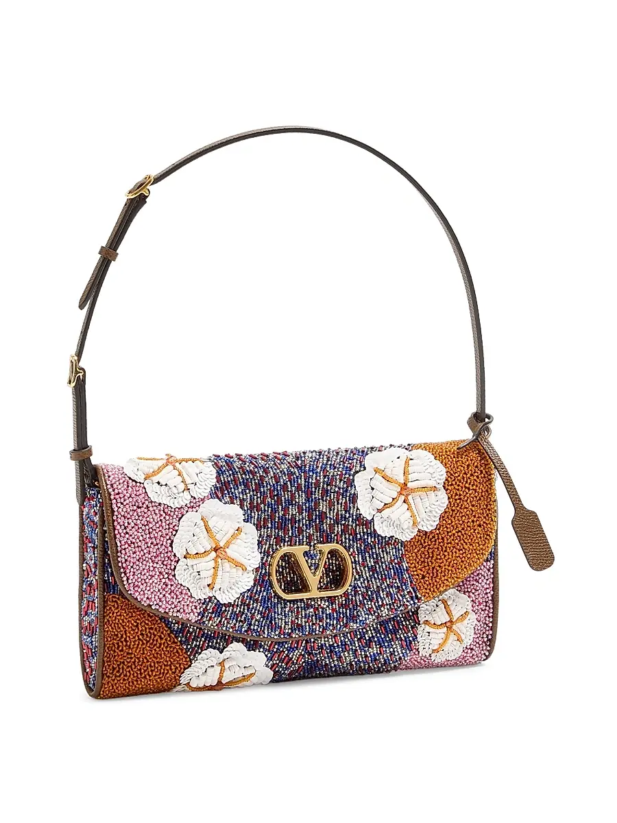 Valentino Garavani Women's Devain Small Embroidered Shoulder Bag | Thumbnail 3