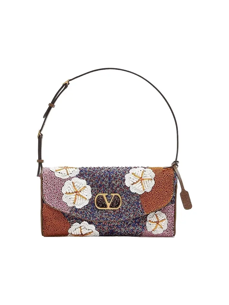 Valentino Garavani Women's Devain Embroidered Shoulder Bag | Image 1 Valentino Garavani Women's Devain Embroidered Shoulder Bag | Image 1