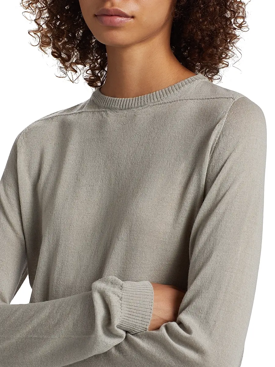 Rick Owens Women's Biker Wool Crewneck Sweater | Thumbnail 5 Rick Owens Women's Biker Wool Crewneck Sweater | Thumbnail 5