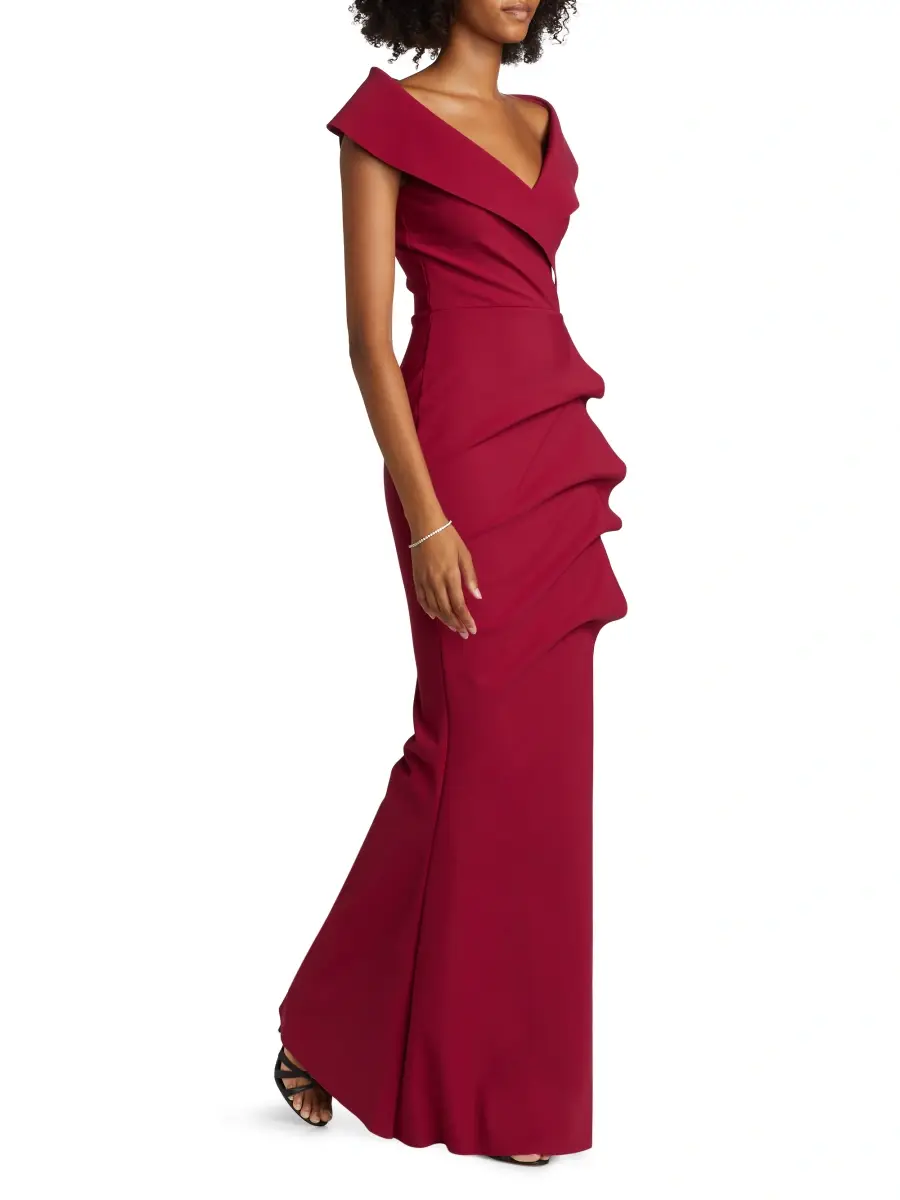 Chiara Boni La Petite Robe Women's Cocoon Collar Trumpet Gown | Thumbnail 4 Chiara Boni La Petite Robe Women's Cocoon Collar Trumpet Gown | Thumbnail 4