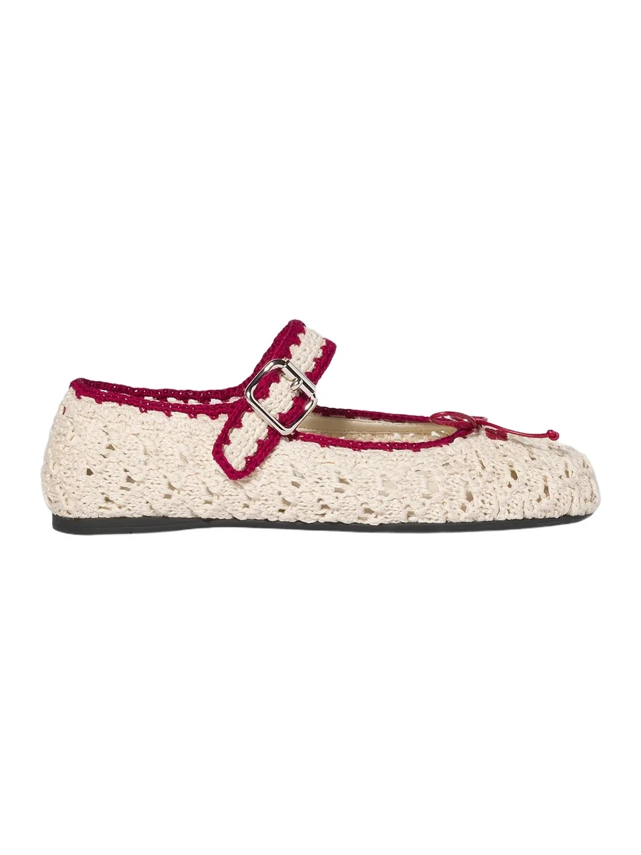 Miu Miu Women's Crochet Ballerinas