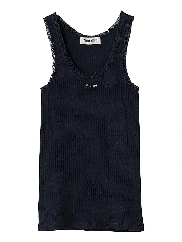 Miu Miu Women's Garment-Dyed Cotton Tank Top