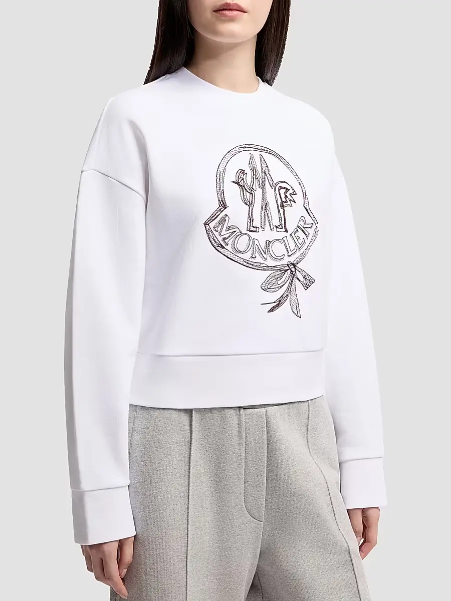Moncler Women's Sweatshirt in Cotton | Thumbnail 2 Moncler Women's Sweatshirt in Cotton | Thumbnail 2
