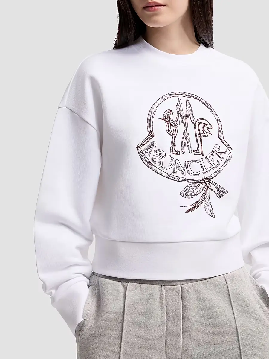 Moncler Women's Sweatshirt in Cotton | Thumbnail 4 Moncler Women's Sweatshirt in Cotton | Thumbnail 4