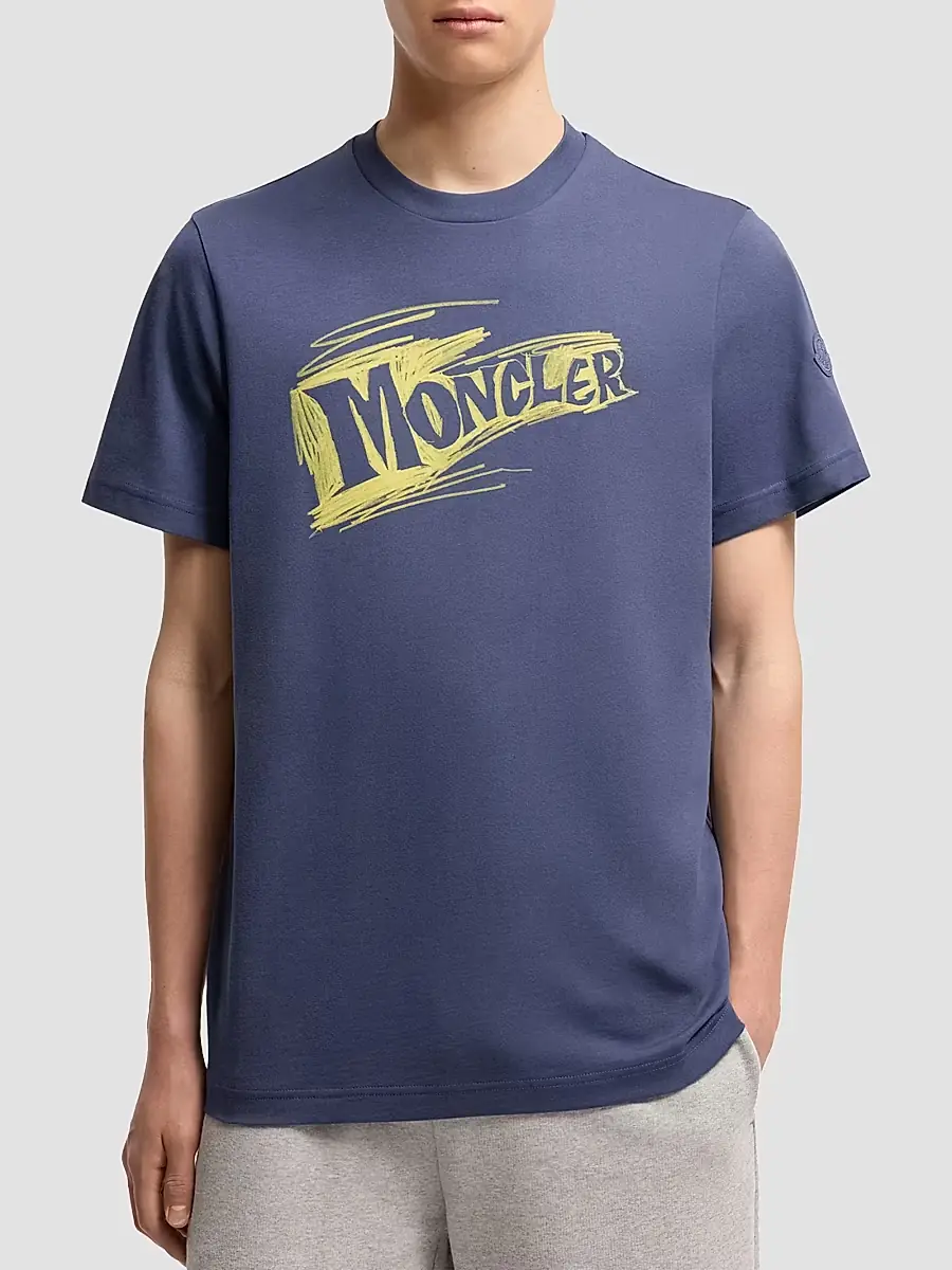 Moncler Men's Crewneck T-Shirt in Cotton | Thumbnail 2 Moncler Men's Crewneck T-Shirt in Cotton | Thumbnail 2