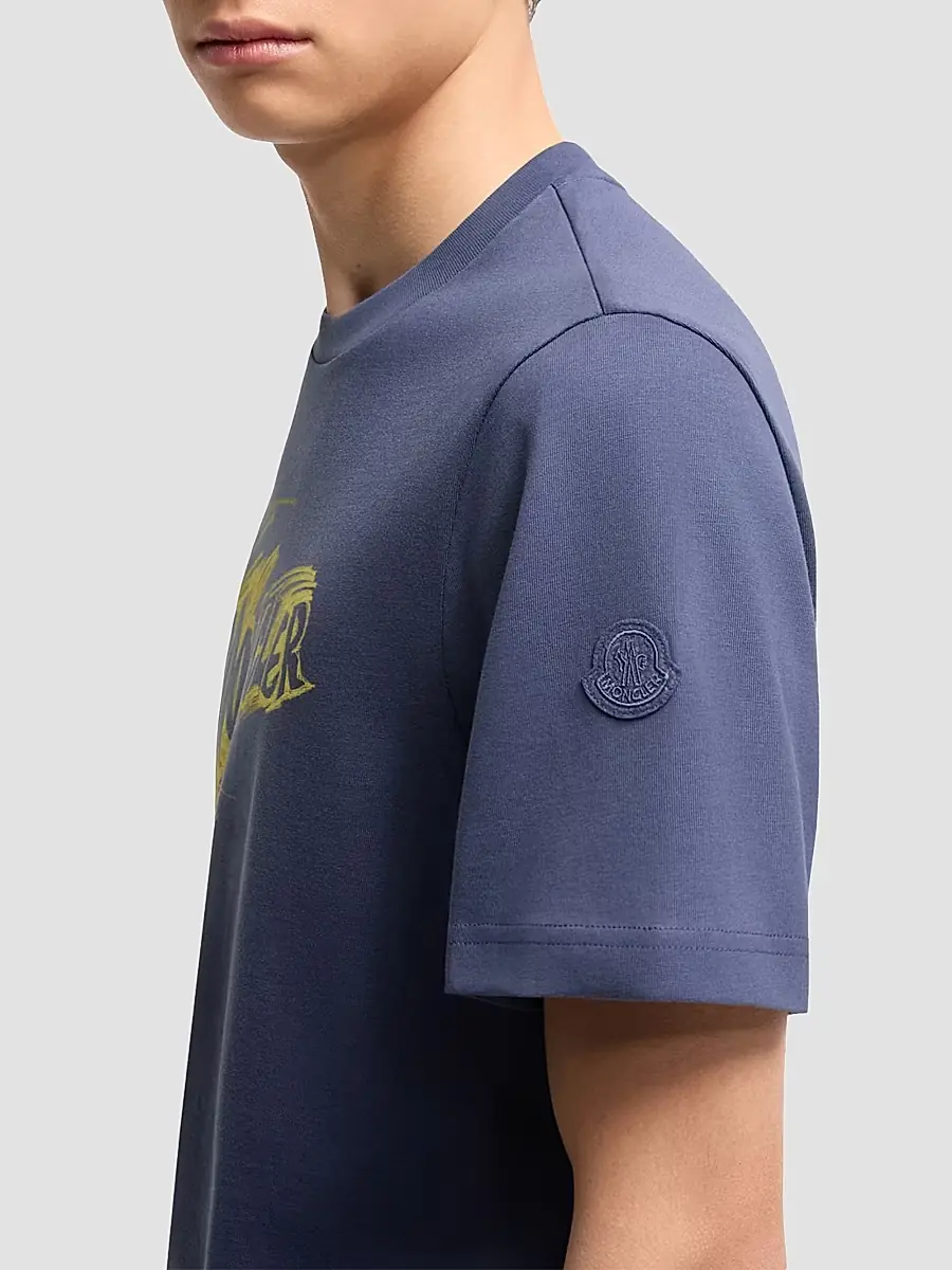 Moncler Men's Crewneck T-Shirt in Cotton | Thumbnail 4 Moncler Men's Crewneck T-Shirt in Cotton | Thumbnail 4