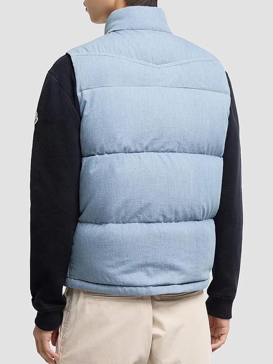 Moncler Men's Ervional Puffer Vest in Denim | Thumbnail 3 Moncler Men's Ervional Puffer Vest in Denim | Thumbnail 3