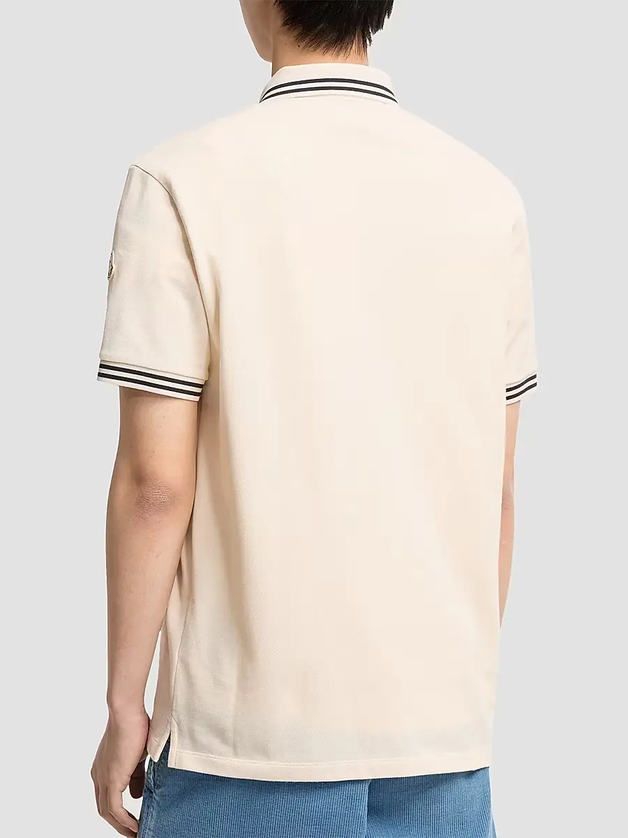 Moncler Men's Polo Shirt in Cotton Piquet | Thumbnail 3 Moncler Men's Polo Shirt in Cotton Piquet | Thumbnail 3