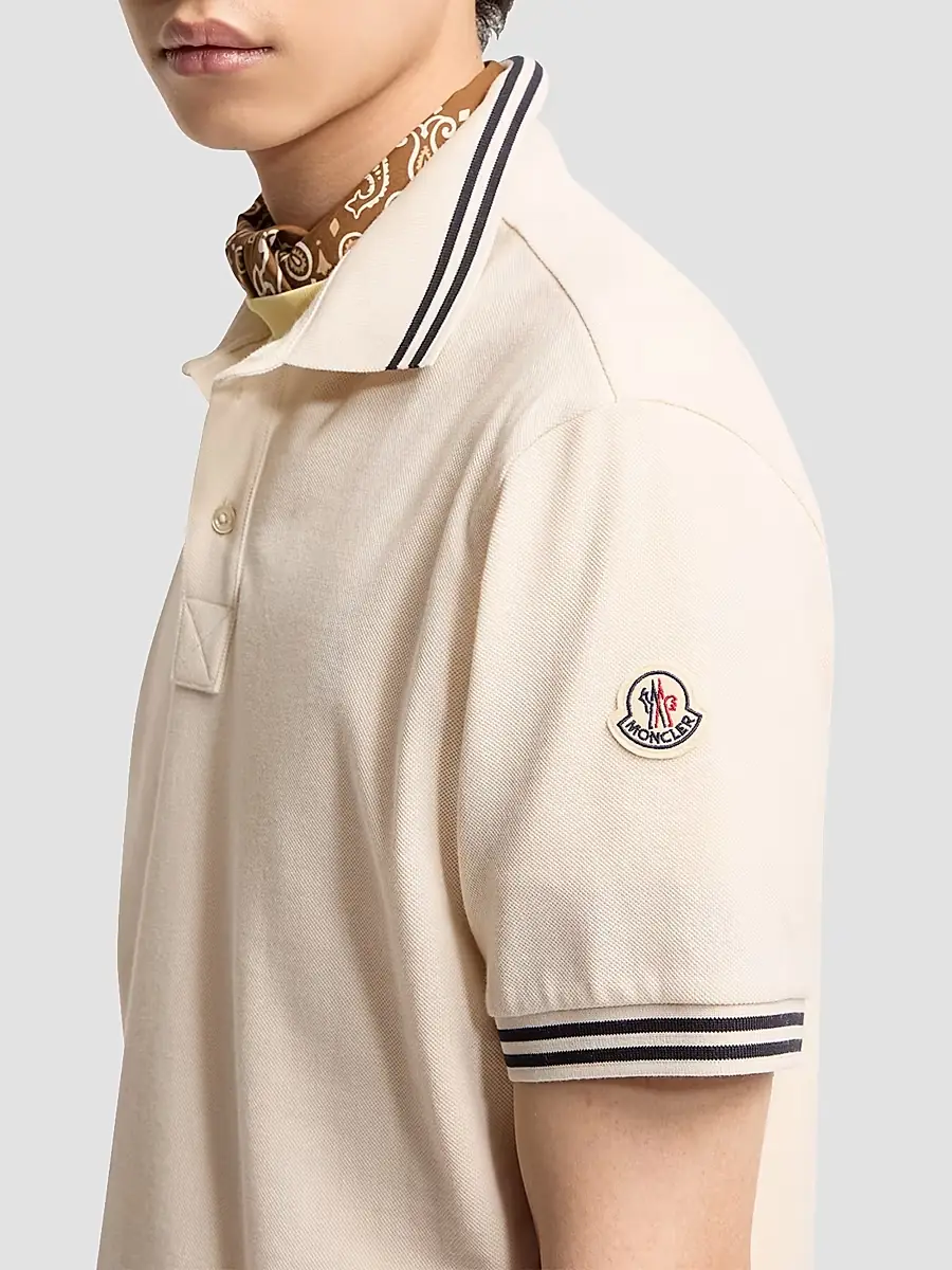 Moncler Men's Polo Shirt in Cotton Piquet | Thumbnail 4 Moncler Men's Polo Shirt in Cotton Piquet | Thumbnail 4
