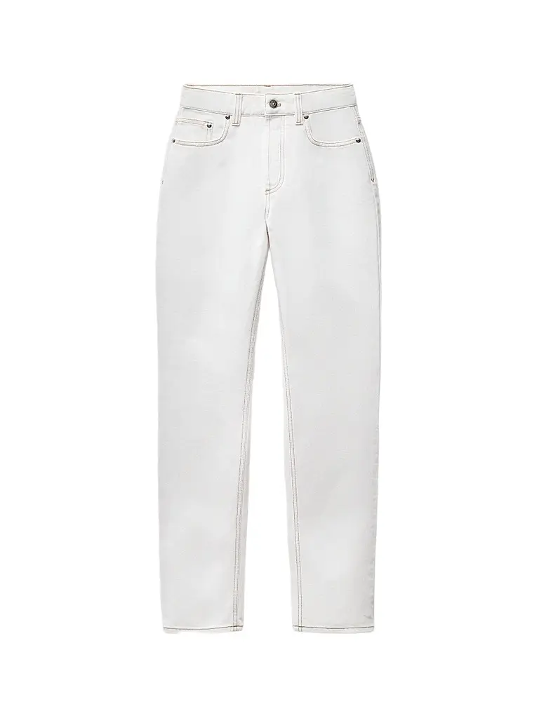 Versace Women's High-Rise Slim Jeans - Optical White - Size 29 | Image 1 Versace Women's High-Rise Slim Jeans - Optical White - Size 29 | Image 1
