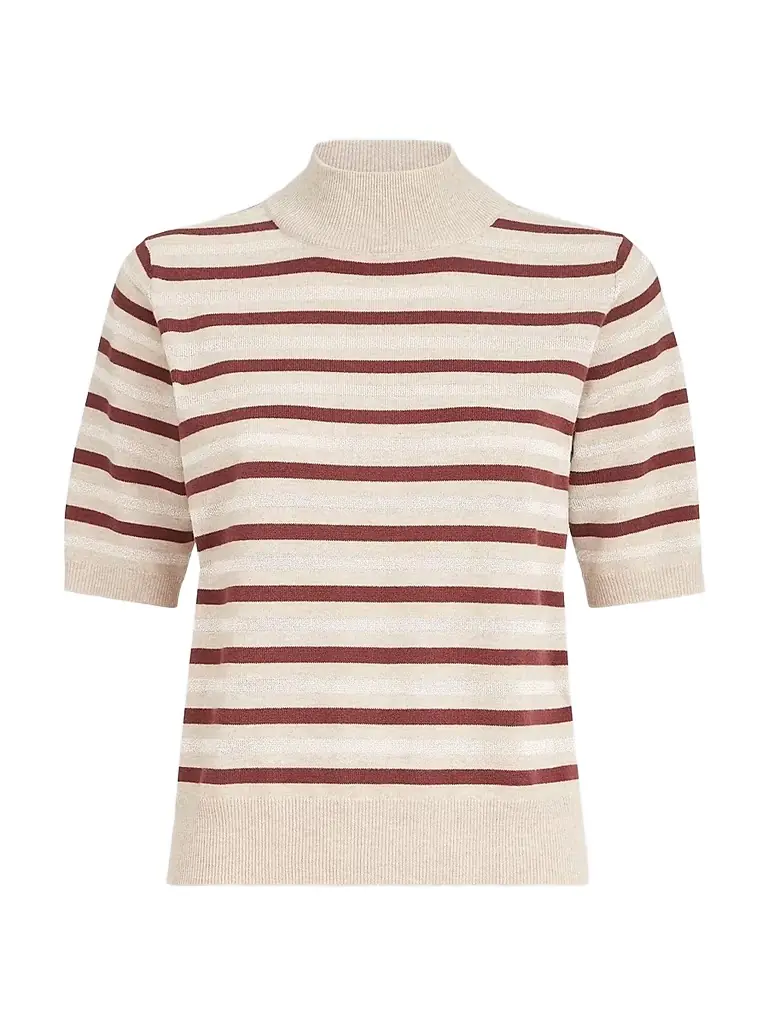 Brunello Cucinelli Women's Virgin Wool, Cashmere and Silk Knit T-Shirt