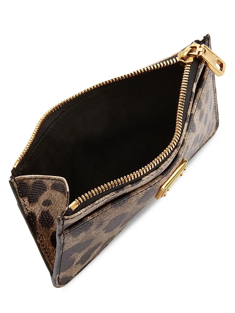 Dolce & Gabbana Women's Logo Leopard-Print Leather Card Case | Thumbnail 3 Dolce & Gabbana Women's Logo Leopard-Print Leather Card Case | Thumbnail 3