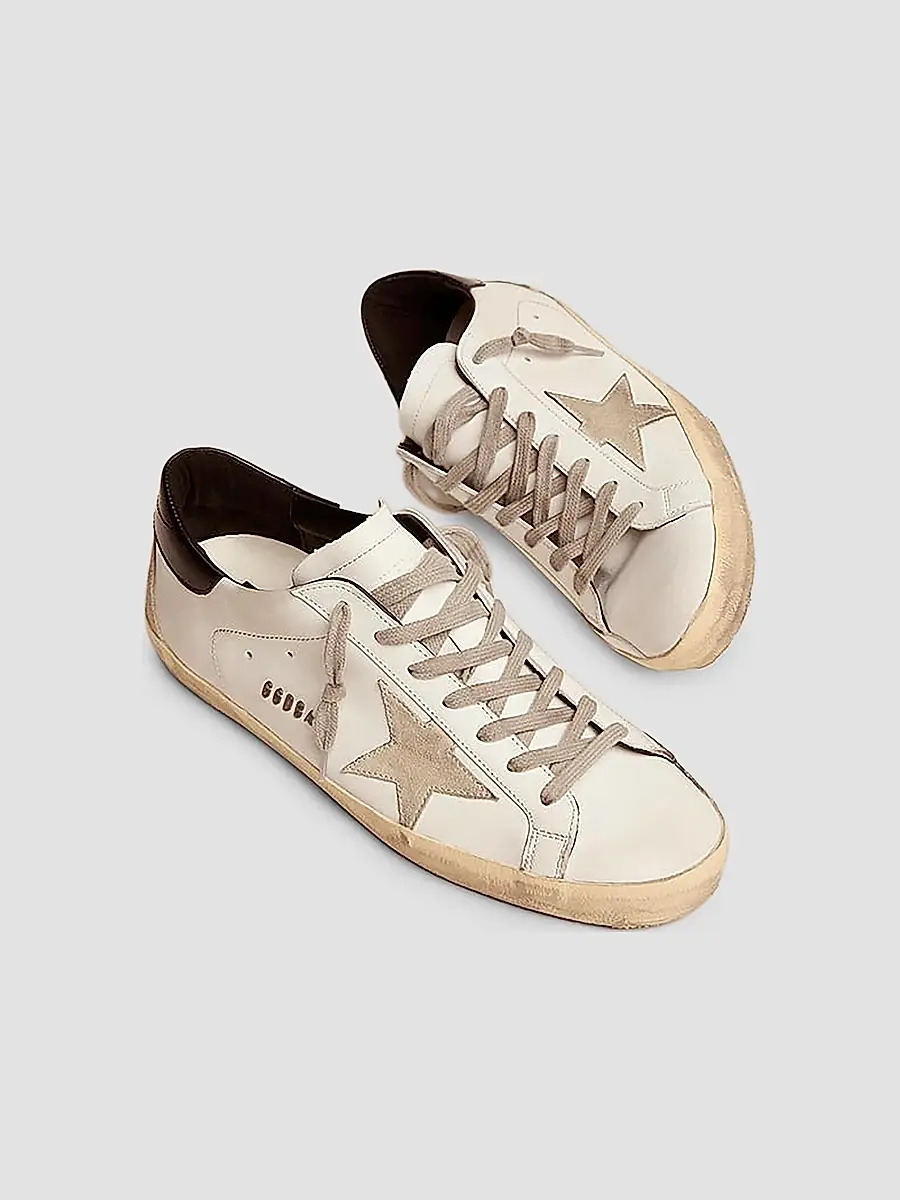 Golden Goose Men's Super Star Logo Leather Low-Top Sneakers | Thumbnail 3