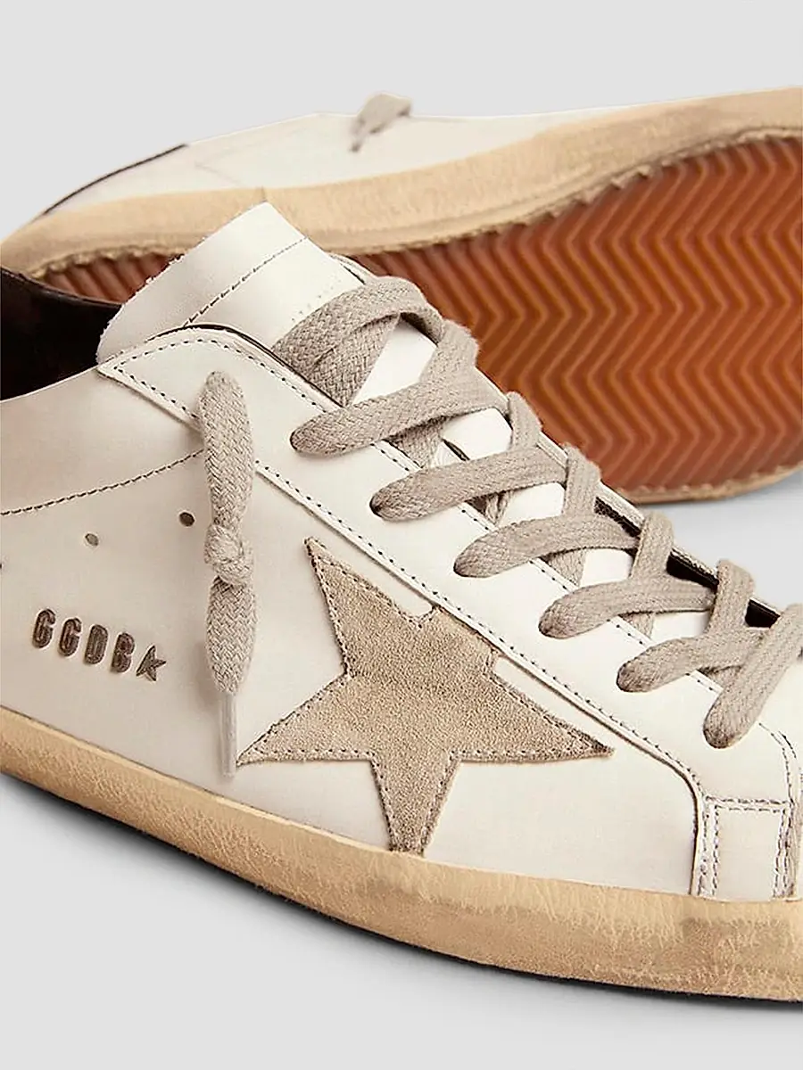 Golden Goose Men's Super Star Logo Leather Low-Top Sneakers | Thumbnail 4
