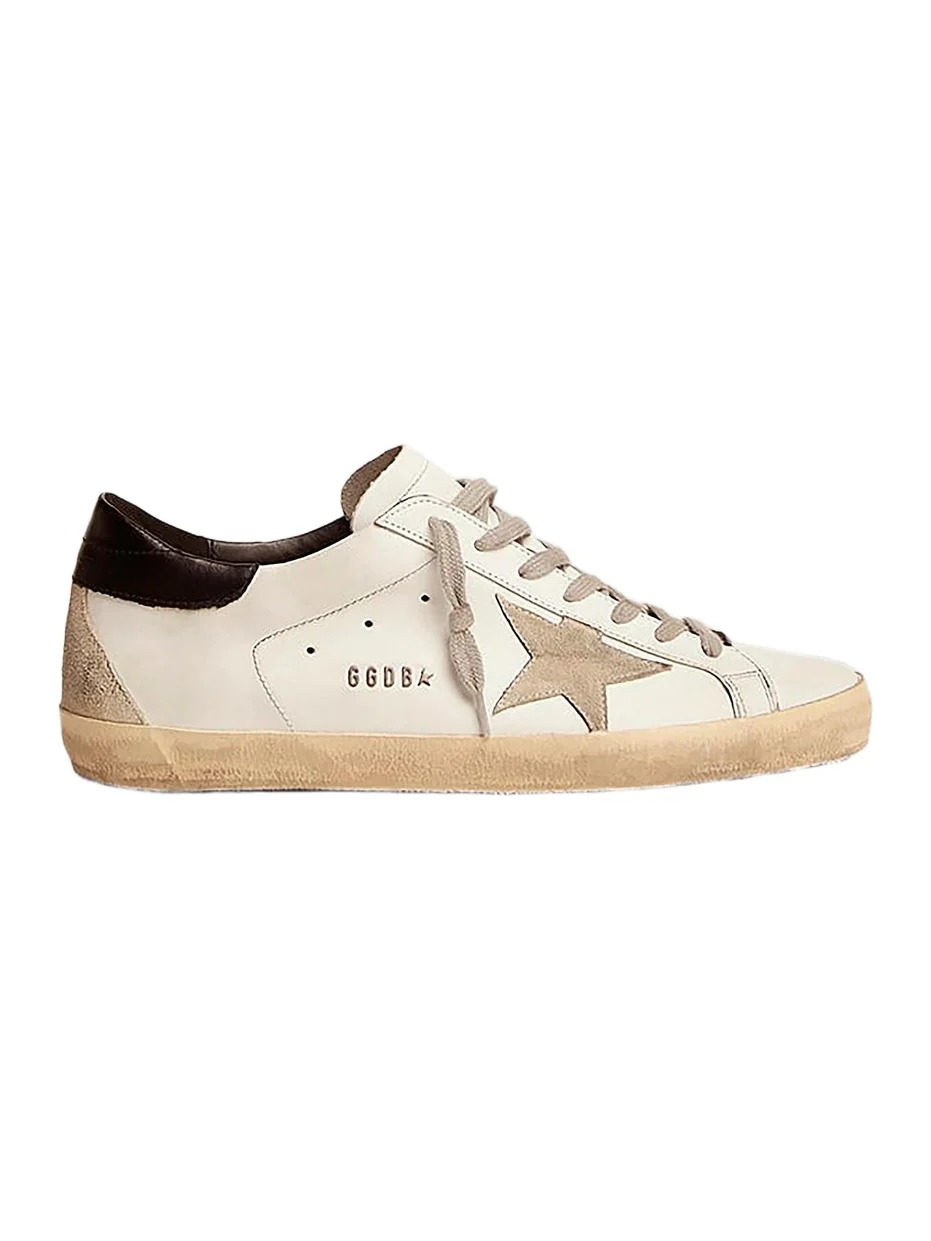 Men's Super Star Logo Leather Low-Top Sneakers
