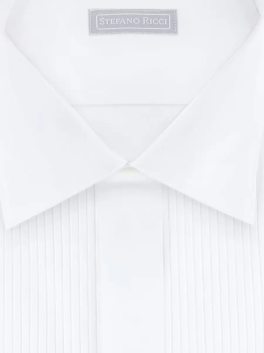 Stefano Ricci Men's Cotton Tuxedo Shirt | Thumbnail 2 Stefano Ricci Men's Cotton Tuxedo Shirt | Thumbnail 2