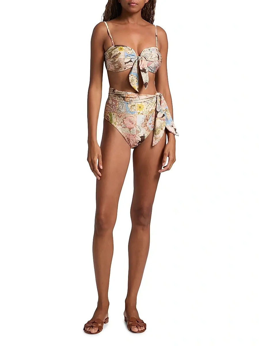 Zimmermann Women's Daylight Tie High-Waist Swim Bottom | Thumbnail 2