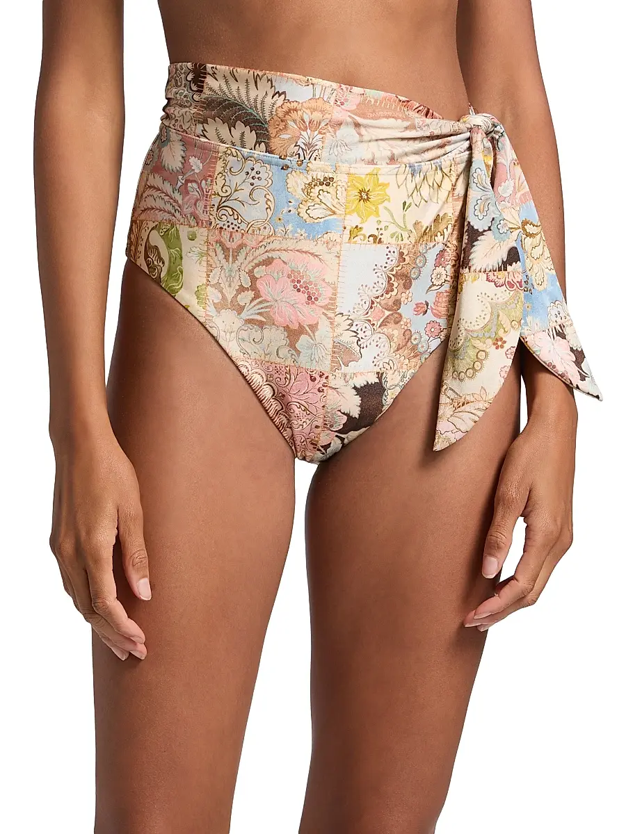 Zimmermann Women's Daylight Tie High-Waist Swim Bottom | Thumbnail 3