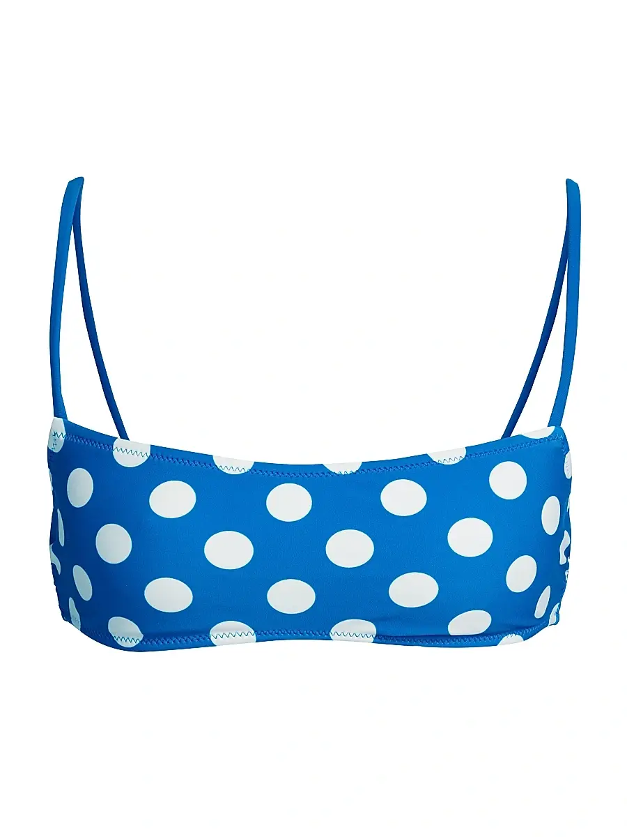 Solid & Striped Women's The Daniela Reverible Bikini Top - Olympian Blue | Image 1 Solid & Striped Women's The Daniela Reverible Bikini Top - Olympian Blue | Image 1