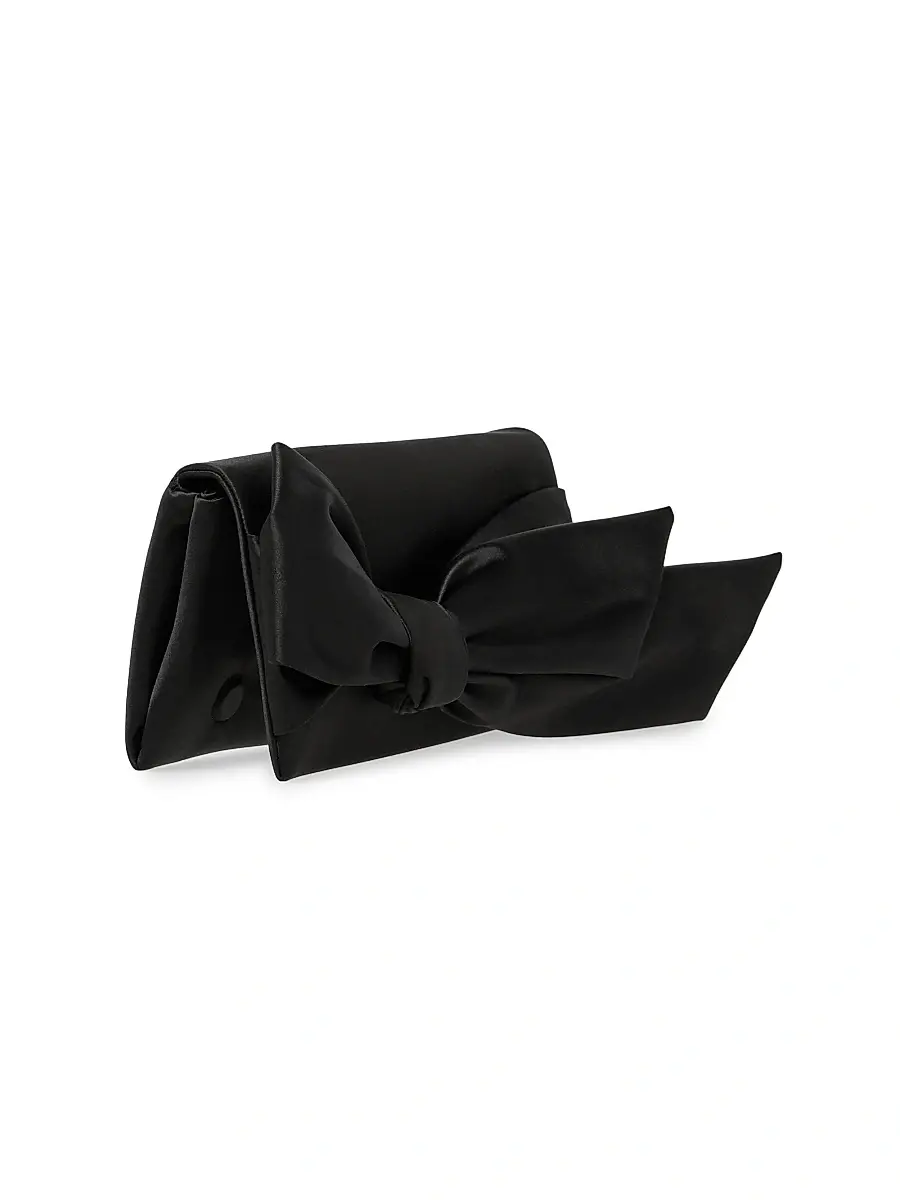 Carolina Herrera Women's Karlita Bow Satin Clutch | Thumbnail 2 Carolina Herrera Women's Karlita Bow Satin Clutch | Thumbnail 2