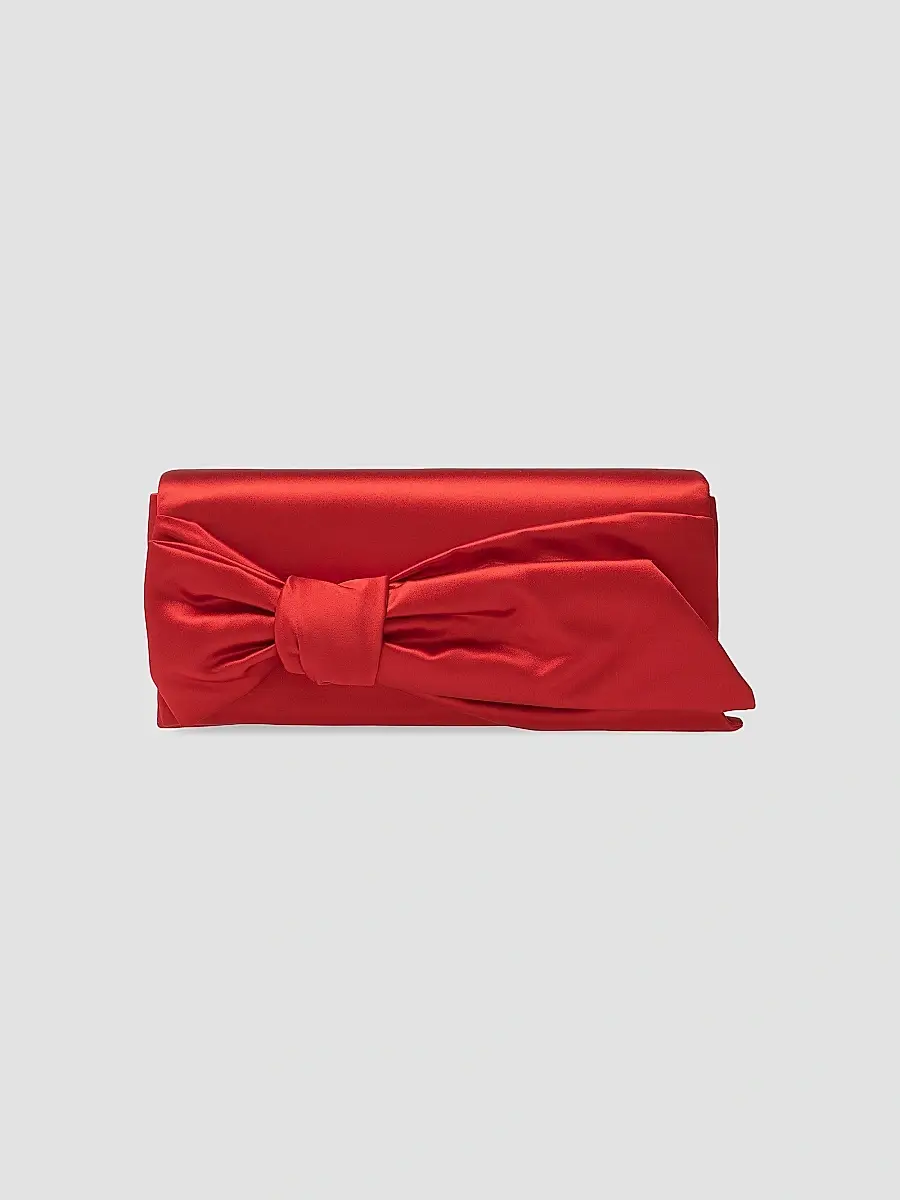 Carolina Herrera Women's Karlita Bow Satin Clutch | Thumbnail 6 Carolina Herrera Women's Karlita Bow Satin Clutch | Thumbnail 6