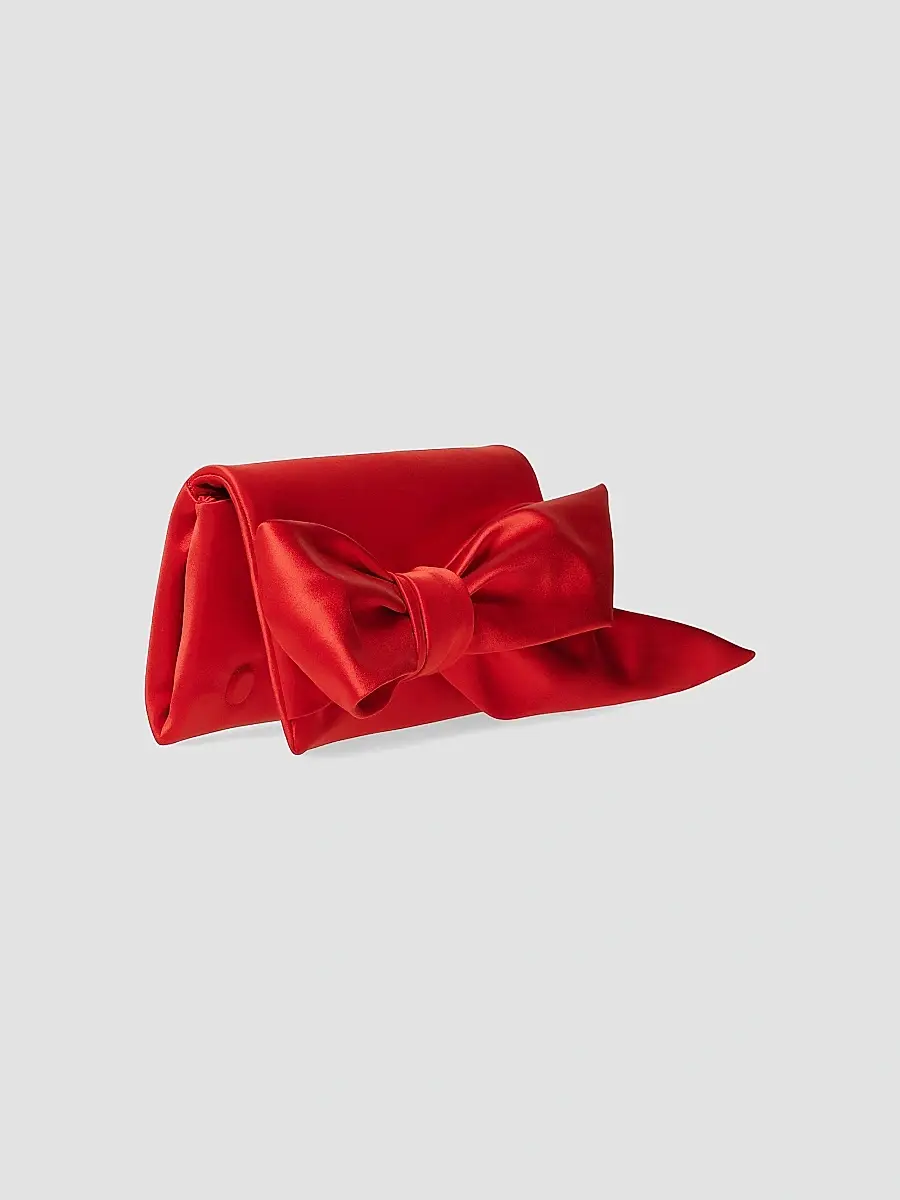 Carolina Herrera Women's Karlita Bow Satin Clutch | Thumbnail 7 Carolina Herrera Women's Karlita Bow Satin Clutch | Thumbnail 7