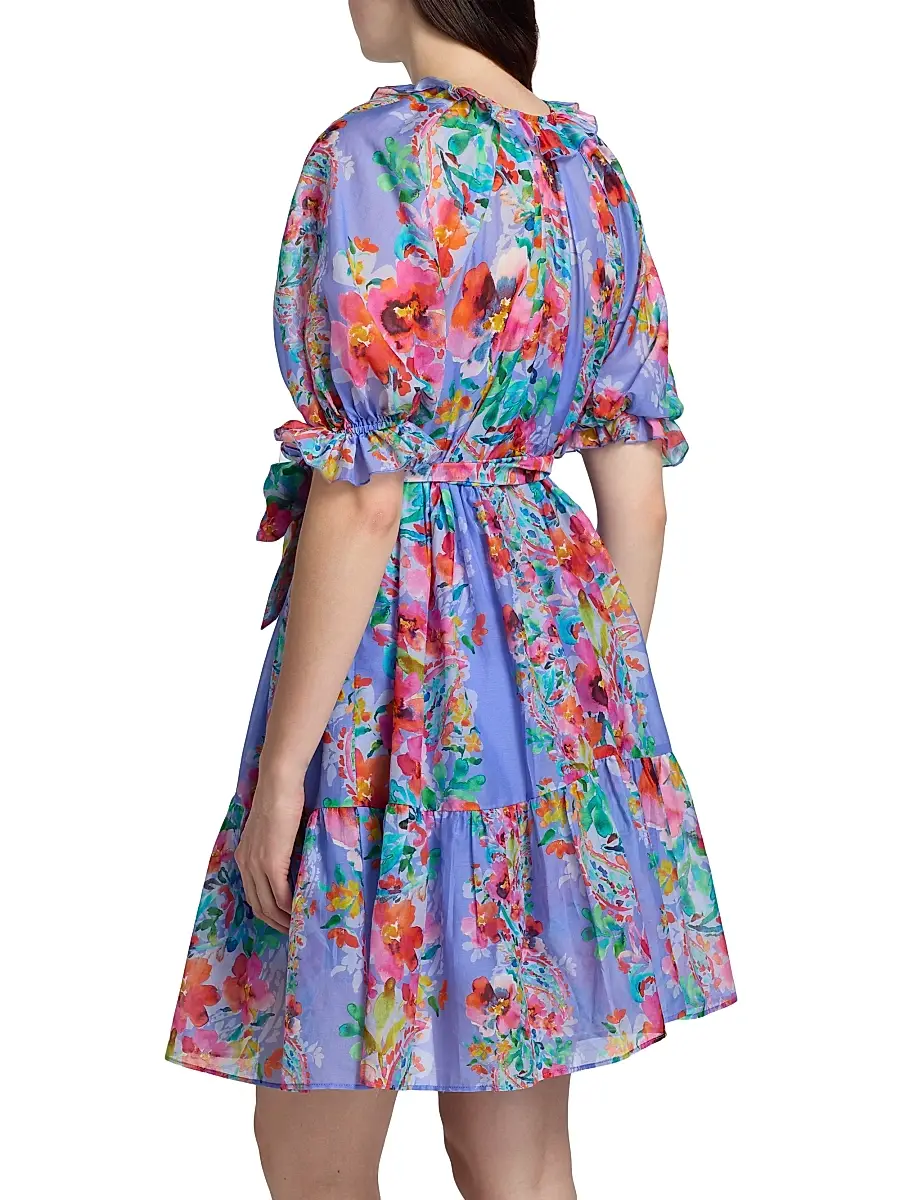 Johnny Was Women's Suzy Floral Tiered Minidress | Thumbnail 5 Johnny Was Women's Suzy Floral Tiered Minidress | Thumbnail 5
