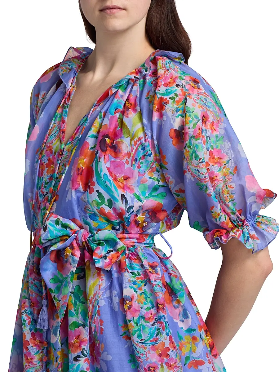 Johnny Was Women's Suzy Floral Tiered Minidress | Thumbnail 6 Johnny Was Women's Suzy Floral Tiered Minidress | Thumbnail 6