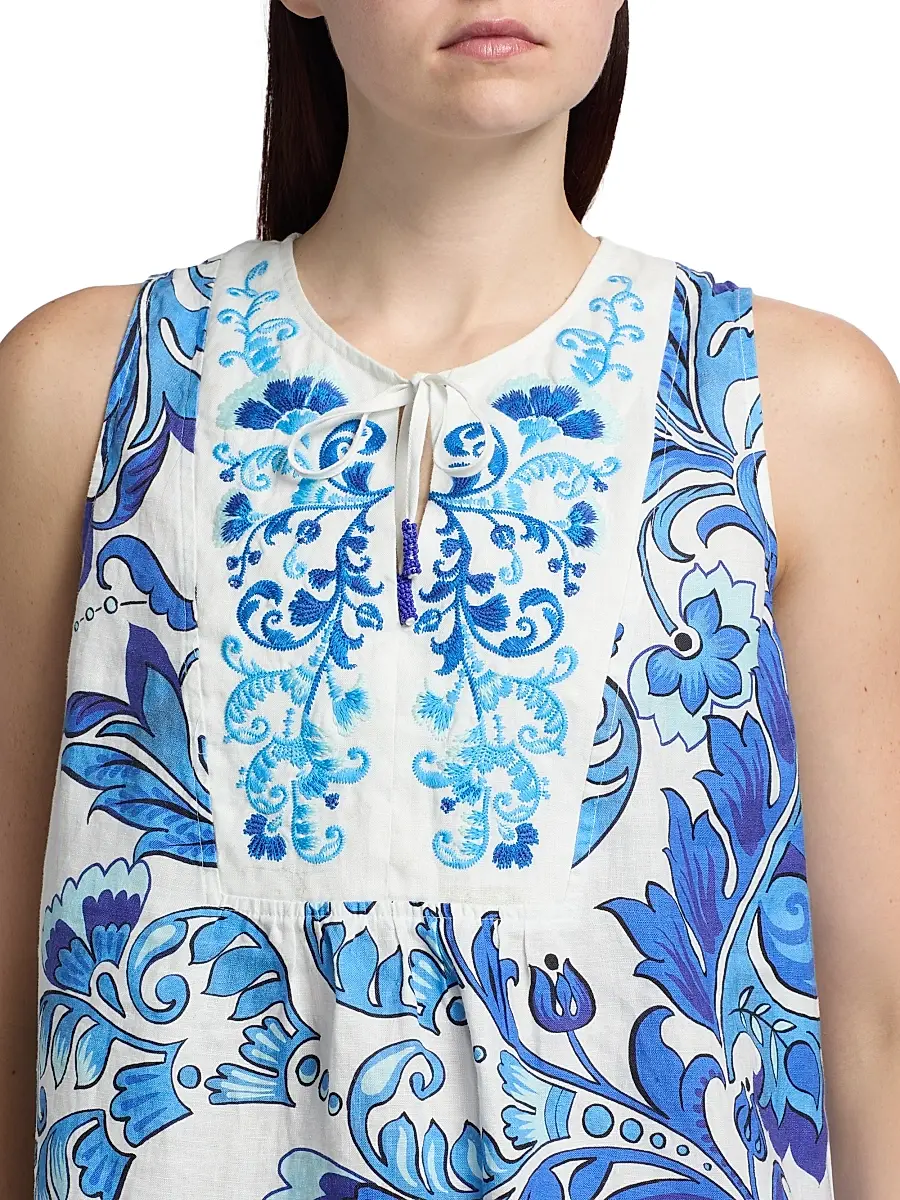 Johnny Was Women's Linen Printed Tank Tunic | Thumbnail 6