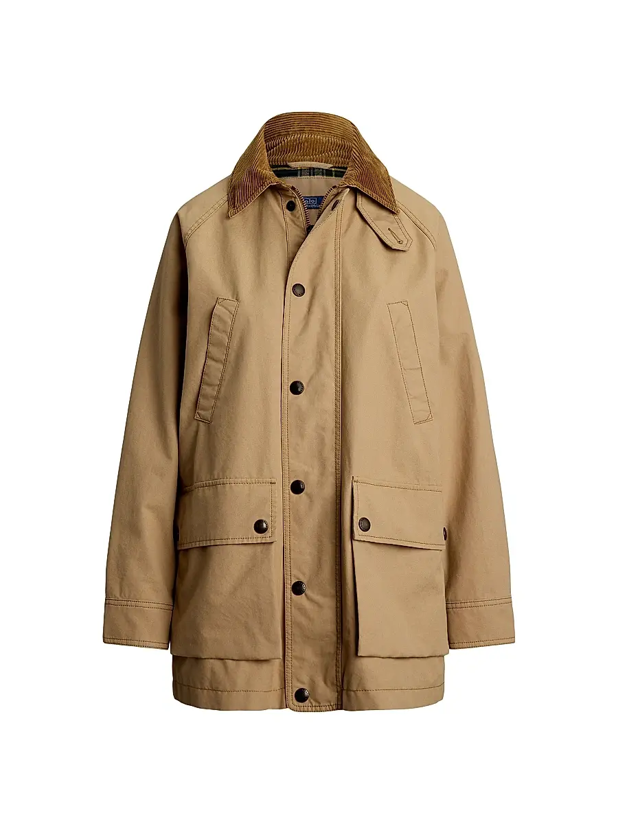 Polo Ralph Lauren Women's Cotton Utility Jacket - Vintage Khaki | Image 1 Polo Ralph Lauren Women's Cotton Utility Jacket - Vintage Khaki | Image 1