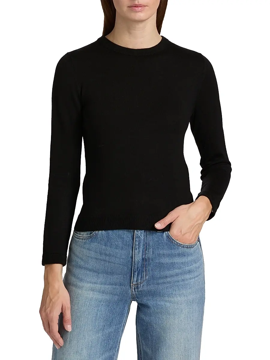 Alice + Olivia Women's Porla Collared Wool Sweater | Thumbnail 6 Alice + Olivia Women's Porla Collared Wool Sweater | Thumbnail 6