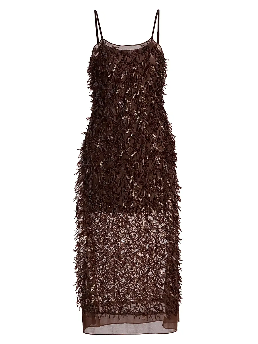 3.1 Phillip Lim Women's Mesh Sequined Midi-Slipdress | Image 1 3.1 Phillip Lim Women's Mesh Sequined Midi-Slipdress | Image 1