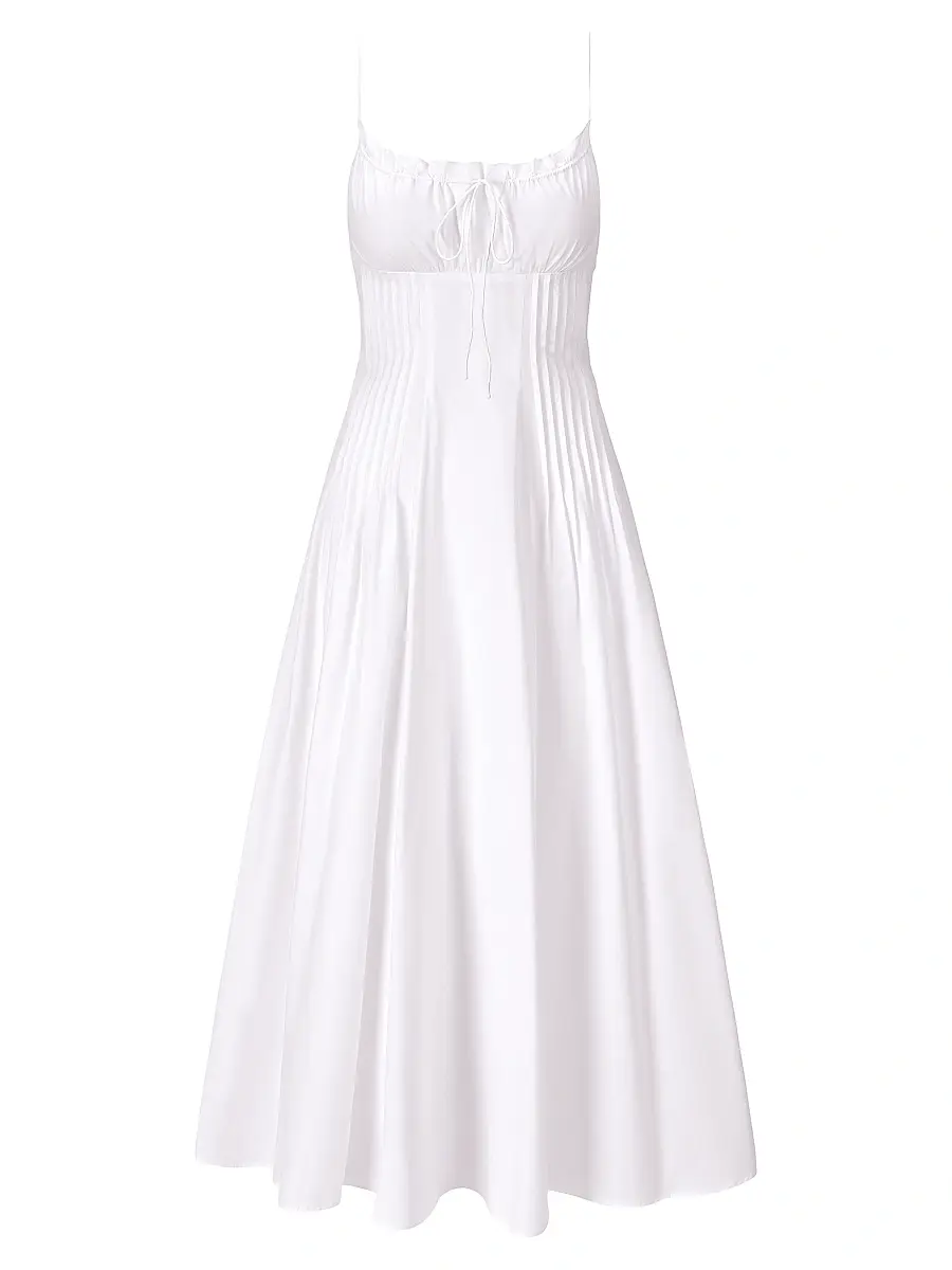 Staud Women's Margi Cotton Maxi Dress - White - Size 12 | Image 1 Staud Women's Margi Cotton Maxi Dress - White - Size 12 | Image 1