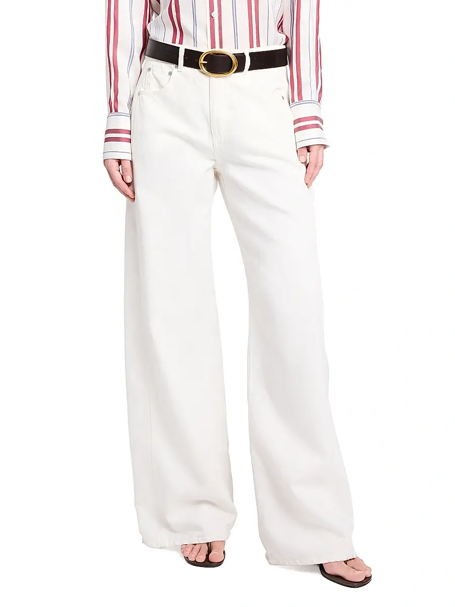 TWP Women's West 11th St Cotton-Linen Wide-Leg Jeans | Thumbnail 3 TWP Women's West 11th St Cotton-Linen Wide-Leg Jeans | Thumbnail 3