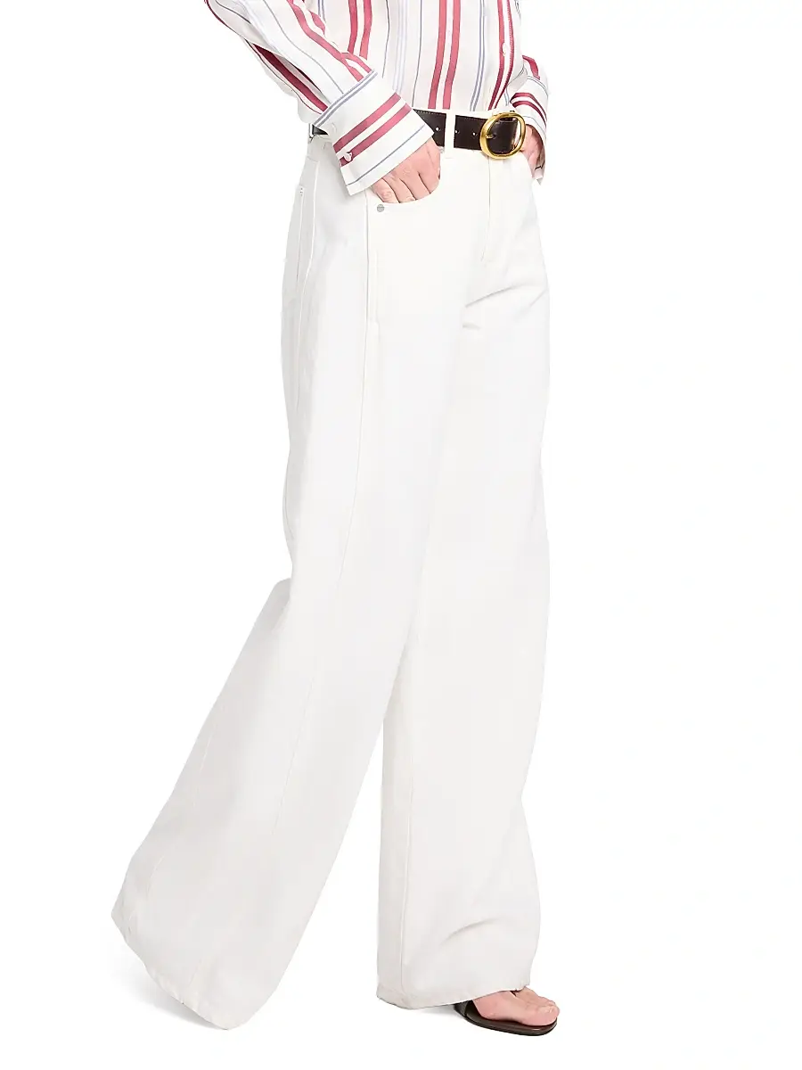 TWP Women's West 11th St Cotton-Linen Wide-Leg Jeans | Thumbnail 4 TWP Women's West 11th St Cotton-Linen Wide-Leg Jeans | Thumbnail 4