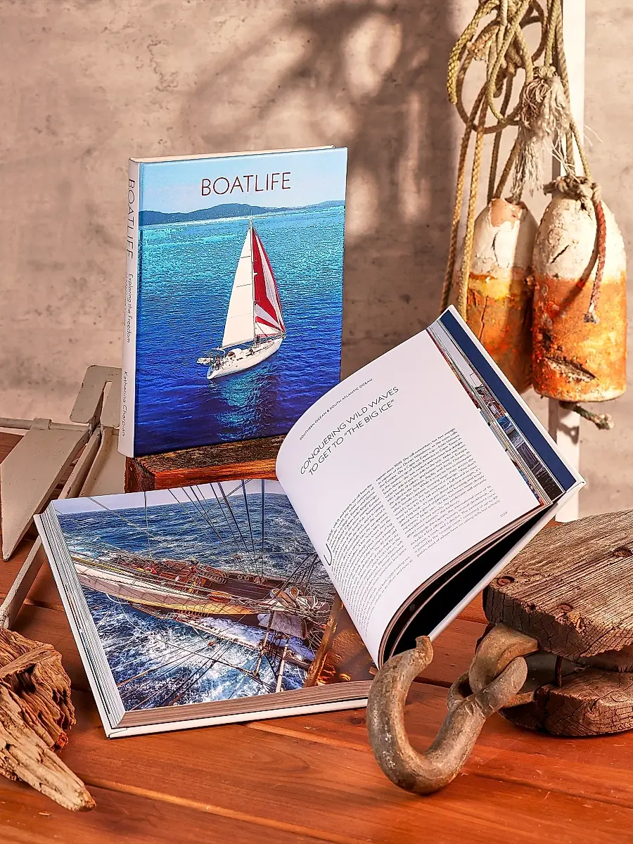 Graphic Image ''Boatlife: Exploring The Freedom Of Maritime Living'' Leather-Bound Hardcover Book | Thumbnail 7 Graphic Image ''Boatlife: Exploring The Freedom Of Maritime Living'' Leather-Bound Hardcover Book | Thumbnail 7