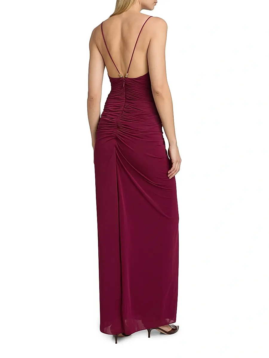 Ronny Kobo Women's Anya Ruched Maxi Dress | Thumbnail 5