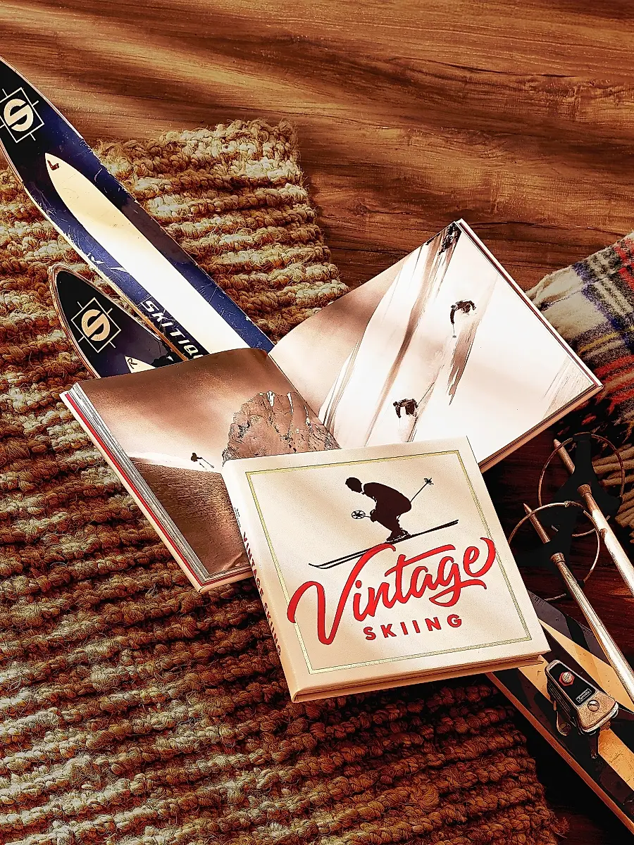 Graphic Image ''Vintage Skiing: Nostalgic Images From The Golden Age Of Skiing'' Leather Bound Hardcover Book | Thumbnail 7