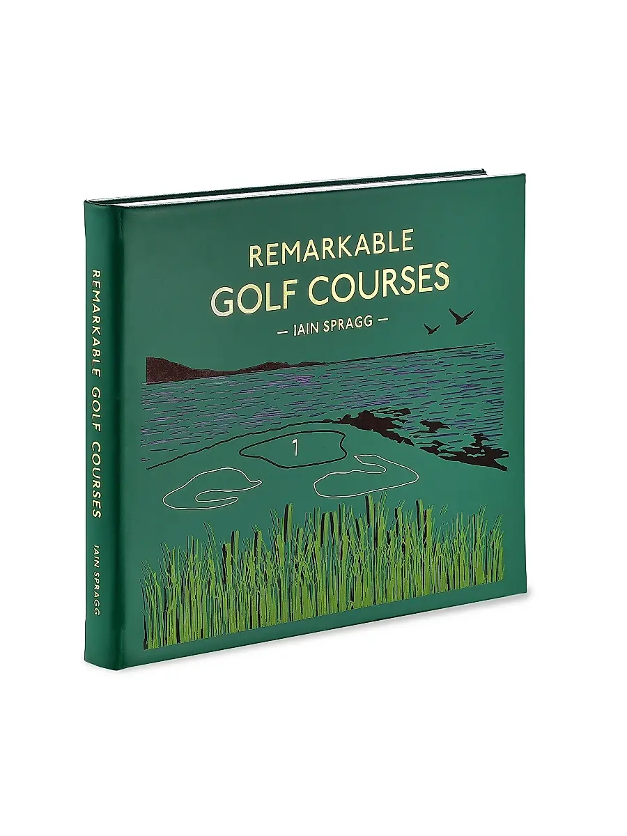 Graphic Image ''Remarkable Golf Courses: The Illustrated Guide To The World'S Most Wonderful Golf Courses'' Leather-Bound Hardcover Book | Thumbnail 2