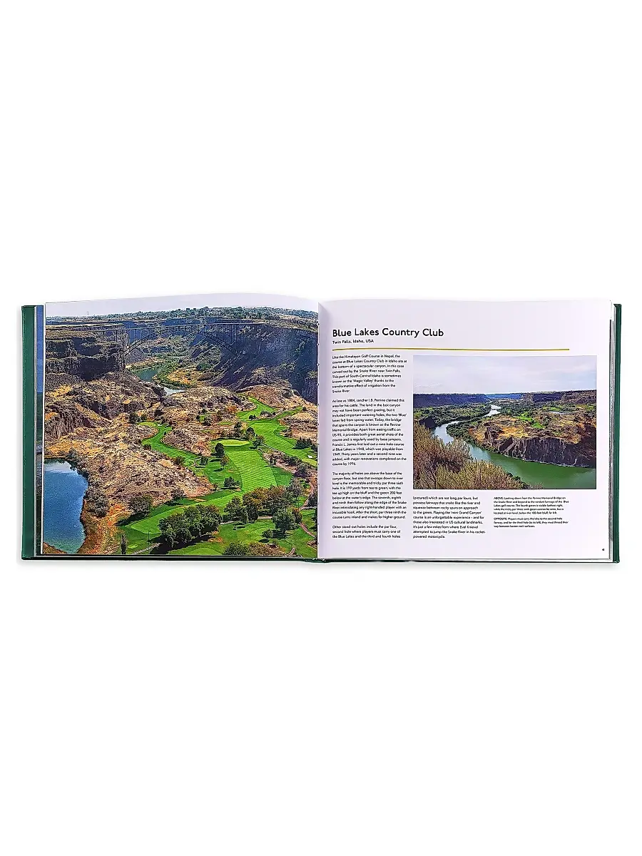 Graphic Image ''Remarkable Golf Courses: The Illustrated Guide To The World'S Most Wonderful Golf Courses'' Leather-Bound Hardcover Book | Thumbnail 3