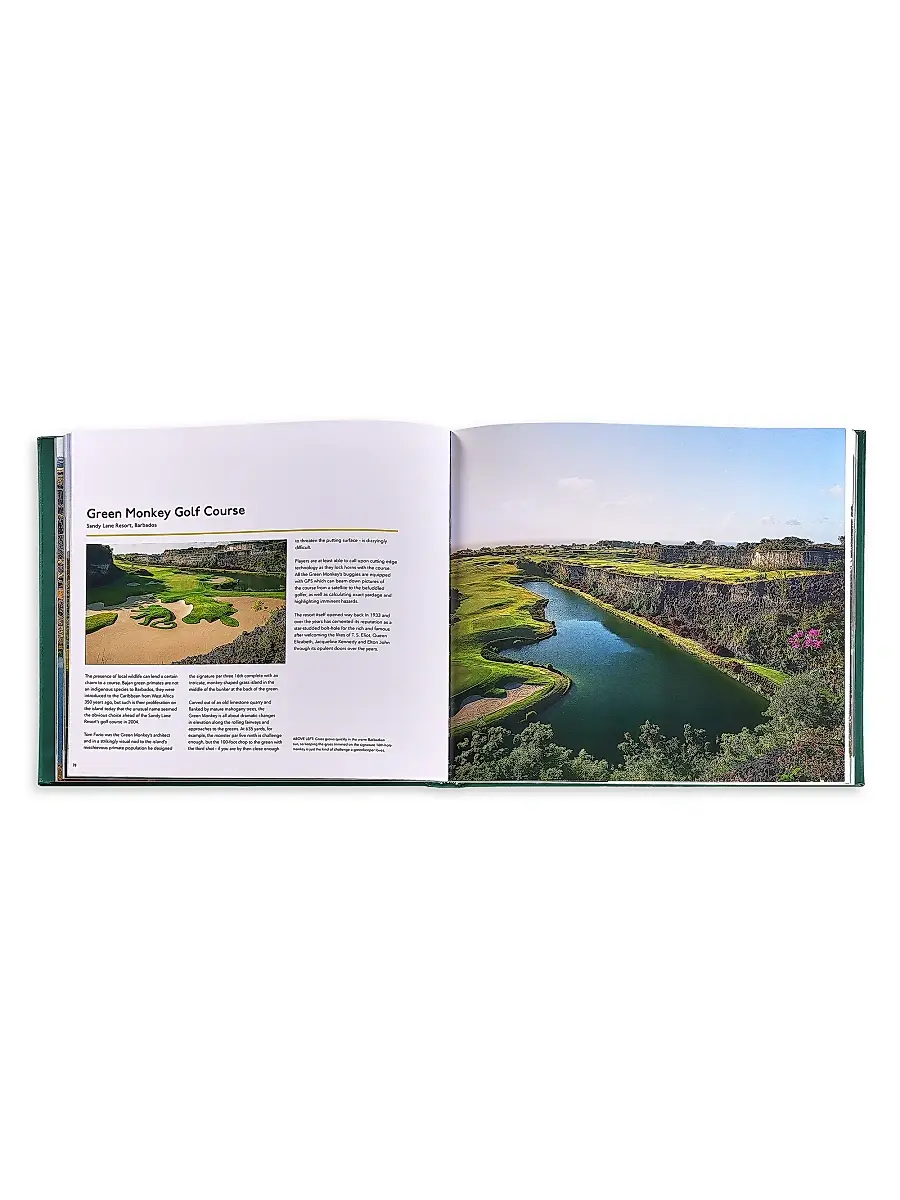 Graphic Image ''Remarkable Golf Courses: The Illustrated Guide To The World'S Most Wonderful Golf Courses'' Leather-Bound Hardcover Book | Thumbnail 5