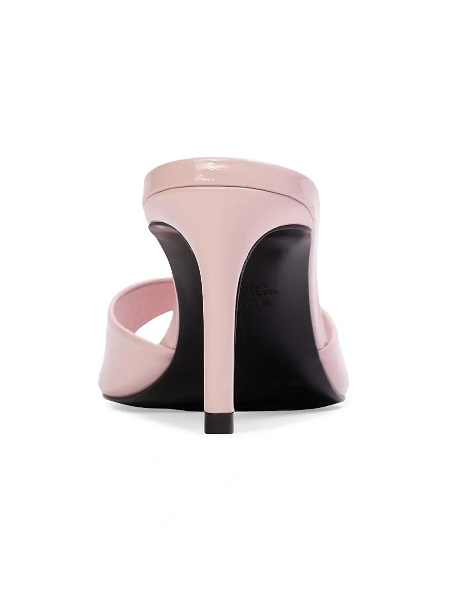 Black Suede Studio Women's Freddie 65MM Patent Leather Mules - Powder Pink Patent Leather | Thumbnail 4 Black Suede Studio Women's Freddie 65MM Patent Leather Mules - Powder Pink Patent Leather | Thumbnail 4