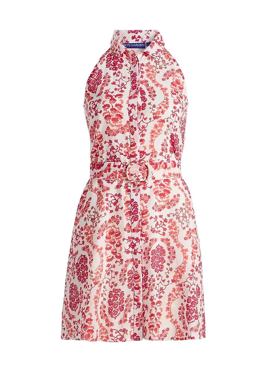 Ro's Garden Women's Regina Floral Cotton Minidress - Red Nilo - Size XL | Image 1 Ro's Garden Women's Regina Floral Cotton Minidress - Red Nilo - Size XL | Image 1
