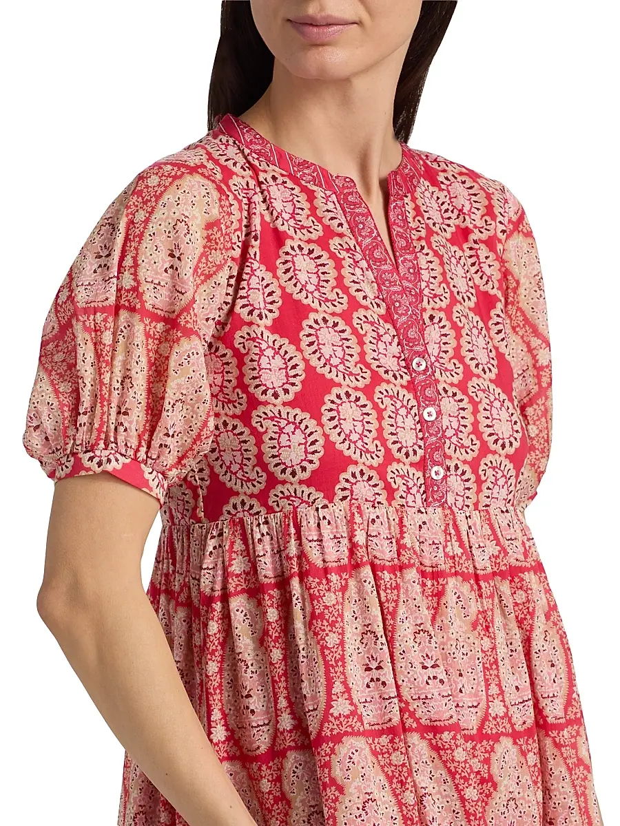 Ro's Garden Women's Sylvia Paisley Cotton Midi-Dress | Thumbnail 6 Ro's Garden Women's Sylvia Paisley Cotton Midi-Dress | Thumbnail 6