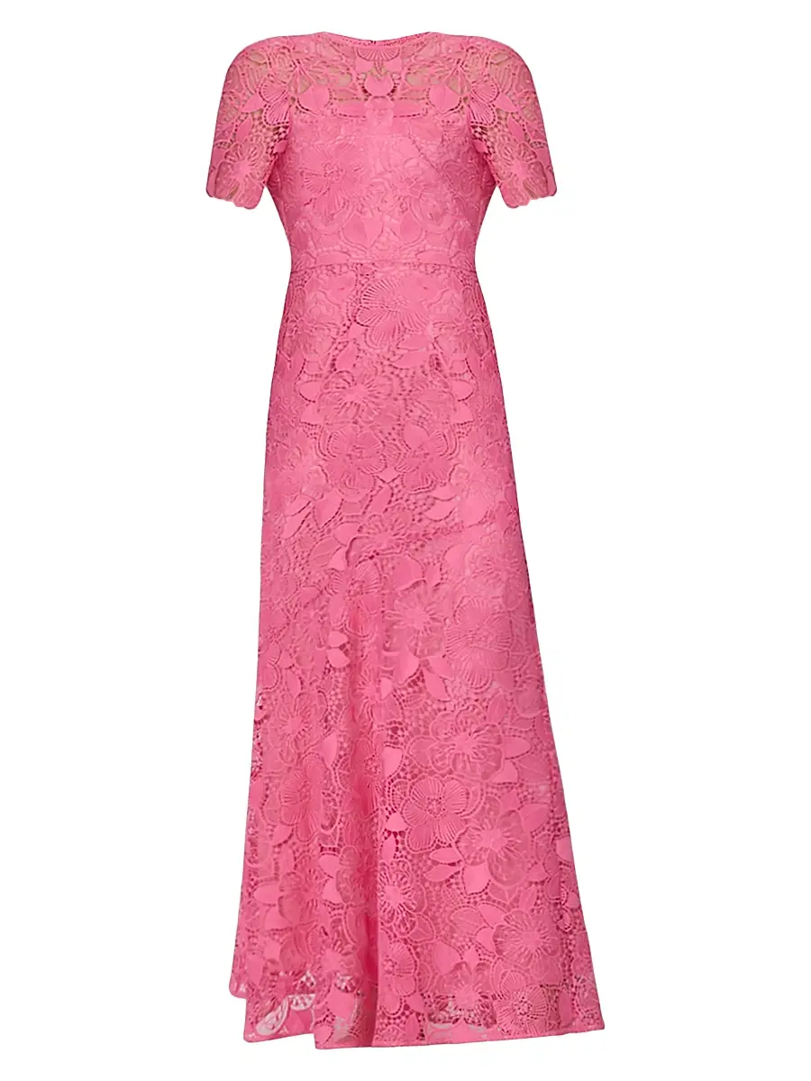 Shoshanna Women's Ellie Lace A-Line Gown - Fuchsia - Size 14 | Image 1 Shoshanna Women's Ellie Lace A-Line Gown - Fuchsia - Size 14 | Image 1