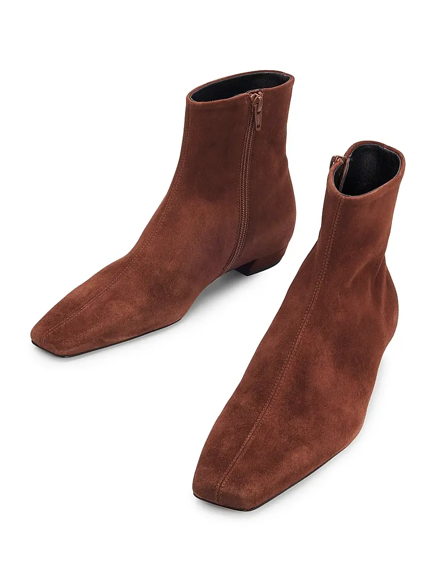 Proenza Schouler Women's Trap 25MM Suede Ankle Boots | Thumbnail 2 Proenza Schouler Women's Trap 25MM Suede Ankle Boots | Thumbnail 2