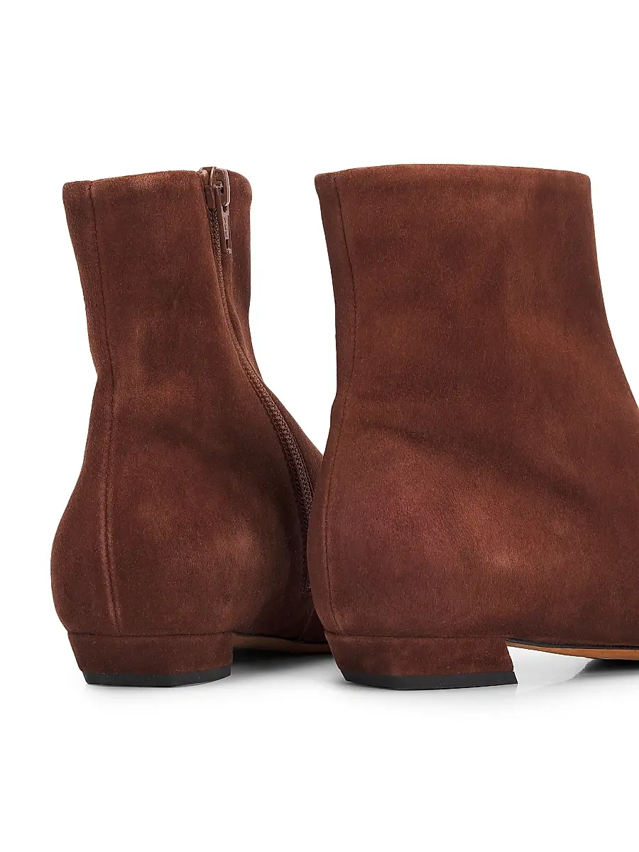Proenza Schouler Women's Trap 25MM Suede Ankle Boots | Thumbnail 3 Proenza Schouler Women's Trap 25MM Suede Ankle Boots | Thumbnail 3